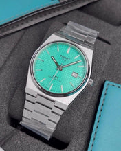 Load image into Gallery viewer, Tissot PRX Powermatic 80 Automatic Mint Green Dial Silver Steel Strap Watch for Men - T137.407.11.091.01