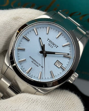 Load image into Gallery viewer, Tissot Gentleman Powermatic 80 Silicium Ice Blue Silver Steel Strap Watch For Men - T127.407.11.351.00