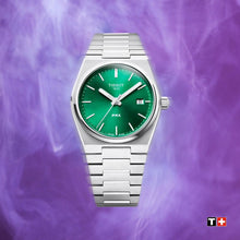 Load image into Gallery viewer, Tissot PRX Green Dial Silver Steel Strap Watch For Men - T137.410.11.091.00