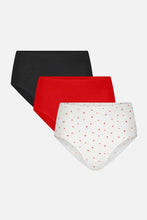 Load image into Gallery viewer, Cloud Cotton High Brief in Black Cherry (Pack)