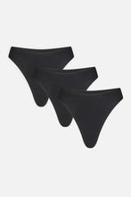 Load image into Gallery viewer, Cloud Cotton Thong in Black (Pack)