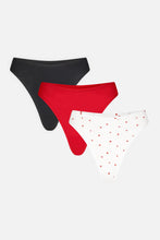 Load image into Gallery viewer, Cloud Cotton Thong in Black Cherry (Pack)