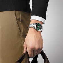 Load image into Gallery viewer, Tissot Gentleman Powermatic 80 Silicium Green Dial Silver Steel Strap Watch For Men - T127.407.11.091.01