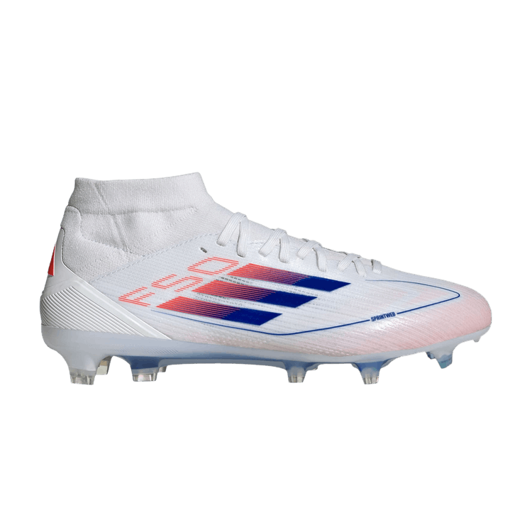 adidas F50 Pro Mid-Cut FG Cloud White Lucid Blue Solar Red (Women's)