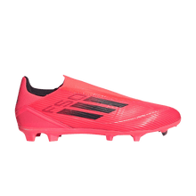 Load image into Gallery viewer, adidas F50 League Laceless Firm/Multi-Ground Turbo Aurora Black Platinum Metallic