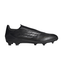 Load image into Gallery viewer, adidas F50 League Laceless Firm/Multi-Ground Core Black Iron Metallic Gold Metallic