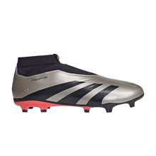 Load image into Gallery viewer, adidas Predator League Laceless FG Platinum Metallic Aurora Black Turbo