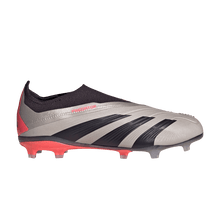 Load image into Gallery viewer, adidas Predator Elite Laceless FG Platinum Metallic Aurora Black Carbon (GS)