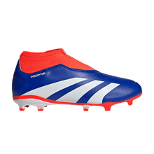Load image into Gallery viewer, adidas Predator League Laceless FG Lucid Blue Cloud White Solar Red (GS)