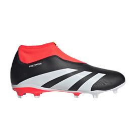 adidas Predator 24 League Laceless FG Core Black Cloud White Solar Red (GS)