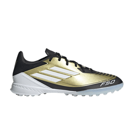 adidas F50 League Turf Messi Gold Metallic Cloud White Core Black