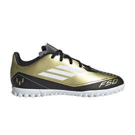 adidas F50 Club Turf Messi Gold Metallic Cloud White Core Black (GS)