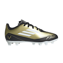 adidas F50 Club Flexible Ground Messi Gold Metallic Cloud White Core Black (GS)