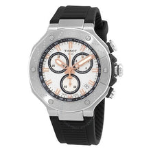 Load image into Gallery viewer, Tissot T Race Chronograph White Dial Black Rubber Strap Watch For Men - T141.417.17.011.00