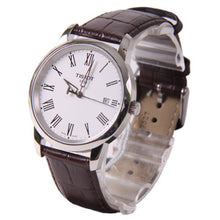 Load image into Gallery viewer, Tissot T Classic Dream White Dial Brown Leather Strap Watch for Men - T033.410.16.013.01