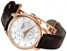 Load image into Gallery viewer, Tissot T Classic Tradition Chronograph White Dial Brown Leather Strap Watch For Men - T063.617.36.037.00