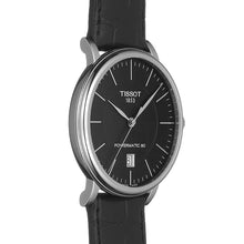 Load image into Gallery viewer, Tissot Carson Premium Powermatic 80 Black Dial Black Leather Strap Watch For Men - T122.407.16.051.00