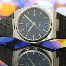 Load image into Gallery viewer, Tissot PRX Blue Dial Blue Leather Strap Watch for Men - T137.410.16.041.00