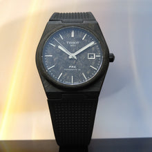 Load image into Gallery viewer, Tissot PRX Powermatic 80 Carbon Black Dial Black Rubber Strap Watch for Men - T137.907.97.201.00