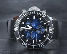 Load image into Gallery viewer, Tissot Seastar 1000 Chronograph Blue Dial Black Rubber Strap Watch For Men - T120.417.17.041.00