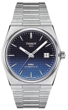 Load image into Gallery viewer, Tissot Powermatic 80 Automatic Gradient Blue Dial Silver Steel Strap Watch for Men - T137.407.11.051.01