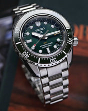 Load image into Gallery viewer, Seiko Prospex GMT Divers Automatic Marine Green Dial Silver Steel Strap Watch For Men - SPB381J1