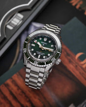 Load image into Gallery viewer, Seiko Prospex GMT Divers Automatic Marine Green Dial Silver Steel Strap Watch For Men - SPB381J1