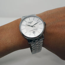 Load image into Gallery viewer, Tissot T Classic Carson Premium Powermatic 80 White Dial Silver Steel Strap Watch For Men - T122.407.11.031.00