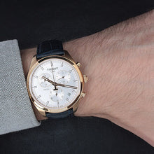 Load image into Gallery viewer, Tissot T Classic PR 100 Chronograph Silver Dial Black Leather Strap Watch for Men - T101.417.36.031.00