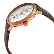 Load image into Gallery viewer, Tissot Carson Premium Powermatic 80 White Dial Brown Leather Strap Watch For Men - T122.407.36.031.00