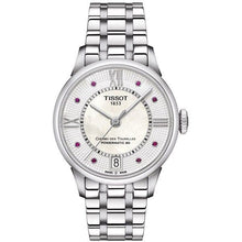 Load image into Gallery viewer, Tissot Chemin Des Tourelles Powermatic 80 Rubies Mother of Pearl Dial Silver Steel Strap Watch For Women - T099.207.11.113.00