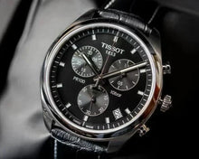 Load image into Gallery viewer, Tissot PR 100 Chronograph Black Dial Black Leather Strap Watch For Men - T101.417.16.051.00
