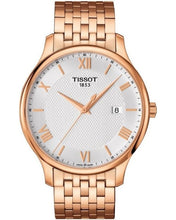 Load image into Gallery viewer, Tissot T Classic Tradition White Dial Rose Gold Steel Strap Watch For Women - T063.610.33.038.00