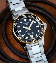 Load image into Gallery viewer, Tissot Seastar 1000 Black Dial Silver Steel Strap Watch For Men - T120.210.21.051.00