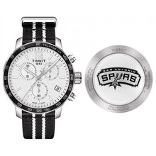Load image into Gallery viewer, Tissot Quickster Chronograph NBA San Antonio Spurs Edition White Dial Two Tone NATO Strap Watch for Men - T095.417.17.037.07