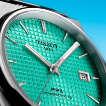 Load image into Gallery viewer, Tissot PRX Powermatic 80 Light Green Dial Silver Steel Strap Watch for Men - T137.207.11.091.01