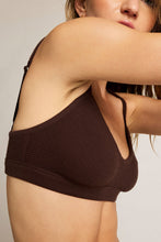 Load image into Gallery viewer, Waffle Knit Lounge Bralette in Espresso