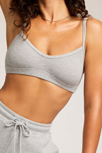 Load image into Gallery viewer, Waffle Knit Lounge Bralette in Heather Grey