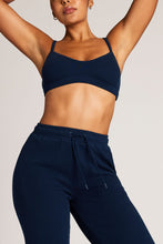 Load image into Gallery viewer, Waffle Knit Lounge Bralette in Navy