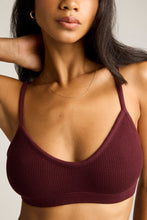 Load image into Gallery viewer, Waffle Knit Lounge Bralette in Garnet