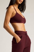 Load image into Gallery viewer, Waffle Knit Lounge Bralette in Garnet