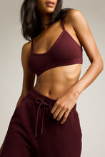 Load image into Gallery viewer, Waffle Knit Lounge Bralette in Garnet