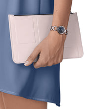 Load image into Gallery viewer, Tissot T Lady Flamingo Mother of Pearl Blue Dial Silver Steel Strap Watch for Women - T094.210.11.126.00