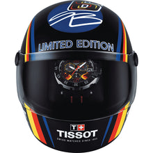 Load image into Gallery viewer, Tissot T Race Chronograph Stefan Bradl Special Edition Black Dial Black Rubber Strap Watch for Men - T092.417.27.057.02