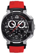 Load image into Gallery viewer, Tissot T Race Chronograph Black Dial Red Rubber Strap Watch for Men - T048.417.27.057.01