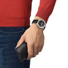 Load image into Gallery viewer, Tissot PR 100 Sport Quartz Chronograph Black Dial Black Leather Strap Watch For Men - T101.617.16.051.00