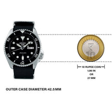 Load image into Gallery viewer, Seiko 5 Sports SKX Automatic Black Dial Black NATO Strap Watch For Men - SRPD55K3
