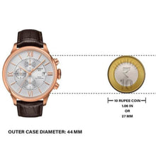 Load image into Gallery viewer, Tissot Des Tourelles Chronograph Silver Dial Brown Leather Strap Watch For Men - T099.427.36.038.00