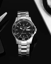 Load image into Gallery viewer, Maserati Competizione Automatic Black Dial Silver Steel Strap Watch For Men - R8823100002