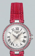 Load image into Gallery viewer, Tissot Bellissima Small Lady Diamonds Mother of Pearl Dial Red Leather Strap Watch For Women - T126.010.66.113.00